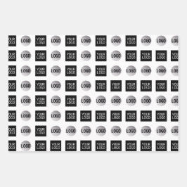 幾何学的な2ロゴパターン設計 ラッピングペーパーシート