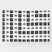 幾何学的な2ロゴパターン デザイン 横断幕 (横)