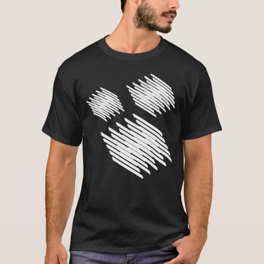 幾何学的な3つの四角形デザイン Tシャツ (正面)