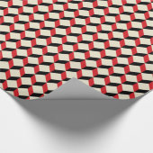 幾何学的な3d立方体パターン-レトロのデザイン ラッピングペーパー (角)