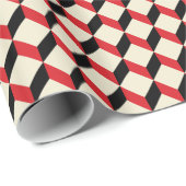 幾何学的な3d立方体パターン-レトロのデザイン ラッピングペーパー (ロールコーナー)