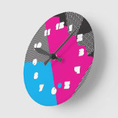 幾何学的な80s柱時計 ラウンド壁時計 (傾斜)