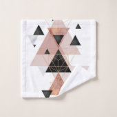 幾何学的な|のバスセット バスタオルセット (ウォッシュタオル)