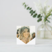 幾何学的な|の原稿のモダンなタイポグラフィの写真撮影 スクエア名刺 (スタンド正面)