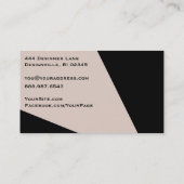 幾何学的な*~*のAbstractGoldホイルの赤面のピンク 名刺 (裏面)