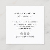 幾何学的な|モダンでミニマルな三角形の写真撮影 スクエア名刺 (裏面)