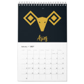 幾何学的な〔占星術の〕十二宮図カレンダー カレンダー (1月 2027)