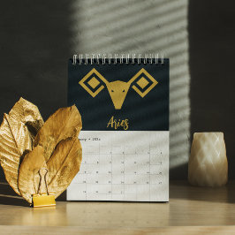 幾何学的な〔占星術の〕十二宮図カレンダー カレンダー