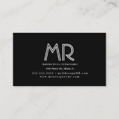 幾何学的なDJロゴパープルシェイプ 名刺 (裏面)