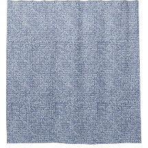 幾何学的なItajime Shiboriの青い点検の織物の一見