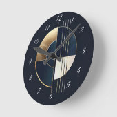 幾何学的なOrb:コントラストの勉強 ラウンド壁時計 (傾斜)