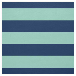 幾何学的なSeafoam緑および海軍は縞で飾ります ファブリック