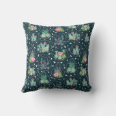 幾何学的なSucculentsパターン クッション (裏面)