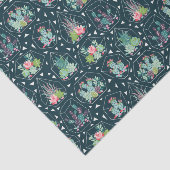 幾何学的なSucculentsパターン 薄葉紙 (詳細)