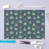 幾何学的なSucculentsパターン 薄葉紙 (クラフト)