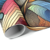 幾何学的に表現されたモダン動物 ラッピングペーパー (ロールコーナー)