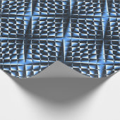 幾何学的に青….. ラッピングペーパー (角)