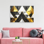幾何学的はっきりしたエレガンス キャンバスプリント (インサイチュ (リビング))