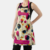 幾何学的はっきりしたスプラッシュエプロン名前をカスタムする付き エプロン (インサイチュ)