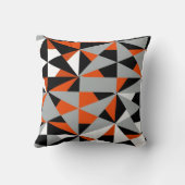幾何学的はっきりしたレトロオファンキーレンジ白黒 クッション (裏面)