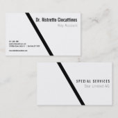 幾何学的はっきりした黒 名刺 (正面/裏面)