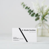 幾何学的はっきりした黒 名刺 (スタンド正面)