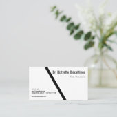 幾何学的はっきりした黒 名刺 (スタンド正面)