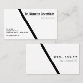 幾何学的はっきりした黒 名刺 (正面/裏面)