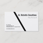 幾何学的はっきりした黒 名刺 (正面)