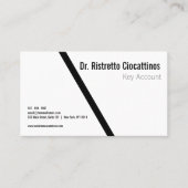 幾何学的はっきりした黒 名刺 (正面)