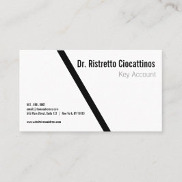幾何学的はっきりした黒 名刺