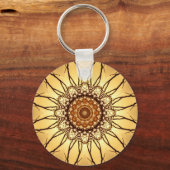 幾何学的ひまわりキーチェーン キーホルダー (正面)