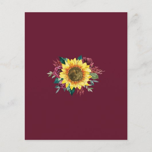 幾何学的ひまわりバーガンディバラバジェット結婚ズ (裏面)