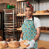 幾何学的ひまわり エプロン