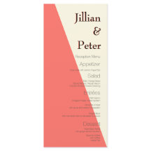 幾何学的アイボリー結婚コーラル