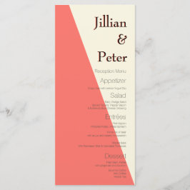 幾何学的アイボリー結婚コーラル メニュー