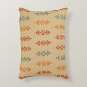 幾何学的アステカブルーとオレンジの部族の南西 アクセントクッション (正面(垂直))