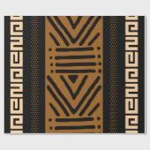 幾何学的アフリカの泥の布の部族のギフトラップのラップ ラッピングペーパー (フラット)