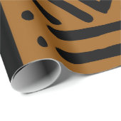 幾何学的アフリカの泥の布の部族のギフトラップのラップ ラッピングペーパー (ロールコーナー)