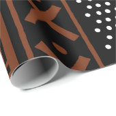 幾何学的アフリカの泥の布の部族のギフトラップのラップ ラッピングペーパー (ロールコーナー)