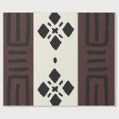 幾何学的アフリカの泥の布の部族のギフトラップ ラッピングペーパー (フラット)