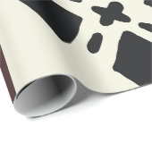 幾何学的アフリカの泥の布の部族のギフトラップ ラッピングペーパー (ロールコーナー)