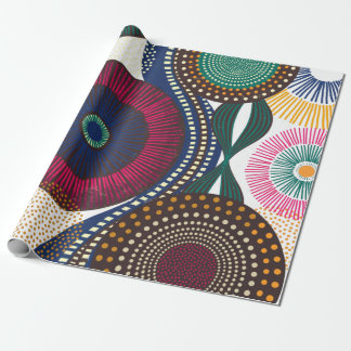 幾何学的アフリカデザイン ラッピングペーパー