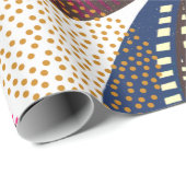 幾何学的アフリカデザイン ラッピングペーパー (ロールコーナー)