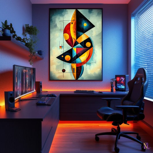 幾何学的アブストラクション – Kandinsky インスパイア ポスター