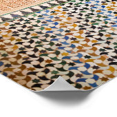 幾何学的アラベスクボホスタイル ポスター (角)