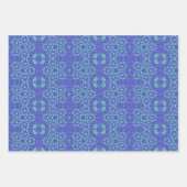 幾何学的アートパープルターコイズベビー ラッピングペーパーシート (正面3)