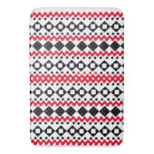 幾何学的アートブラックとホワイトのサンプルデザイン バスマット (正面縦)