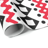 幾何学的アートブラックとホワイトのサンプルデザイン ラッピングペーパー (ロールコーナー)