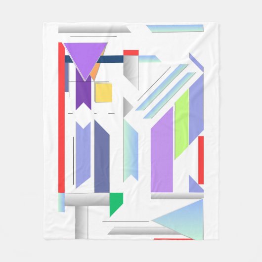 幾何学的アートプリントフリースブランケット フリースブランケット (正面)
